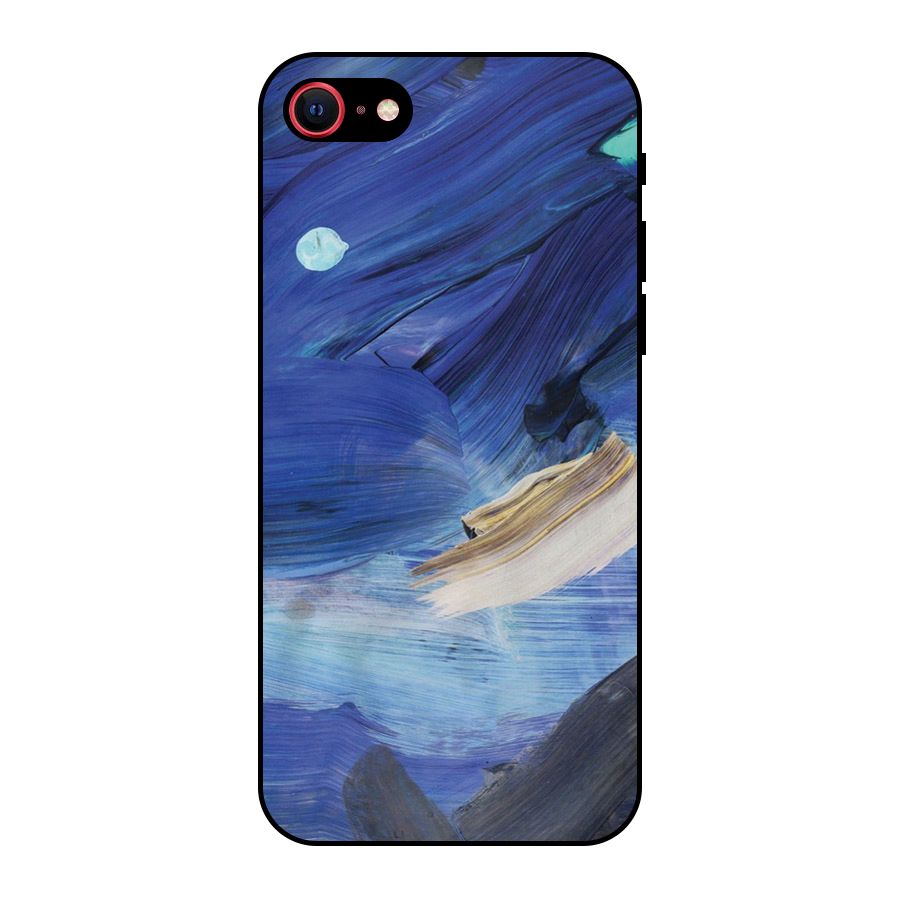 Paint Brush Strokes Metal Back Case for iPhone 8