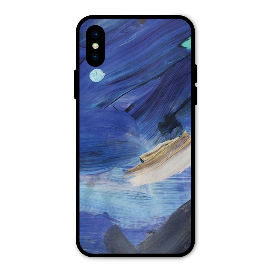 Paint Brush Strokes Metal Back Case for iPhone X