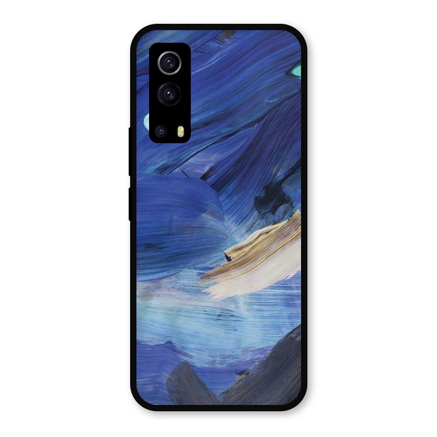 Paint Brush Strokes Metal Back Case for iQOO Z3