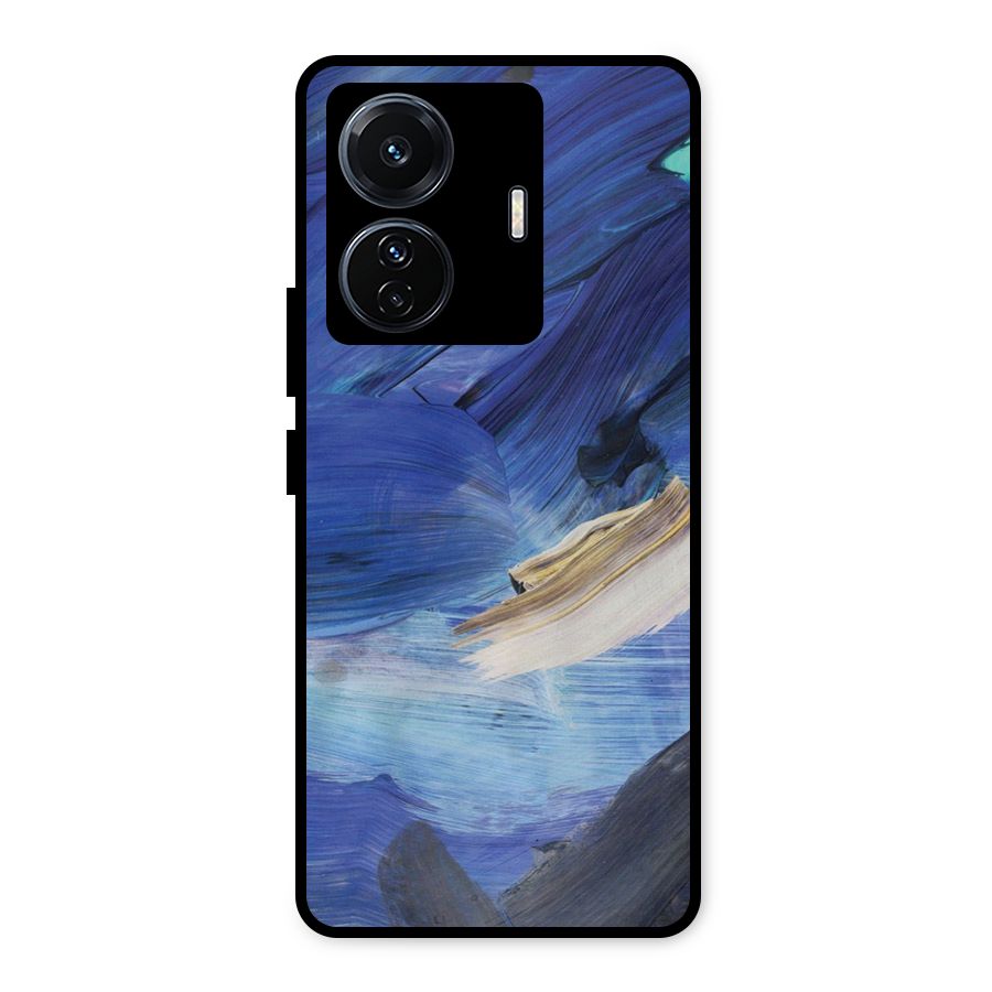 Paint Brush Strokes Metal Back Case for iQOO Z6