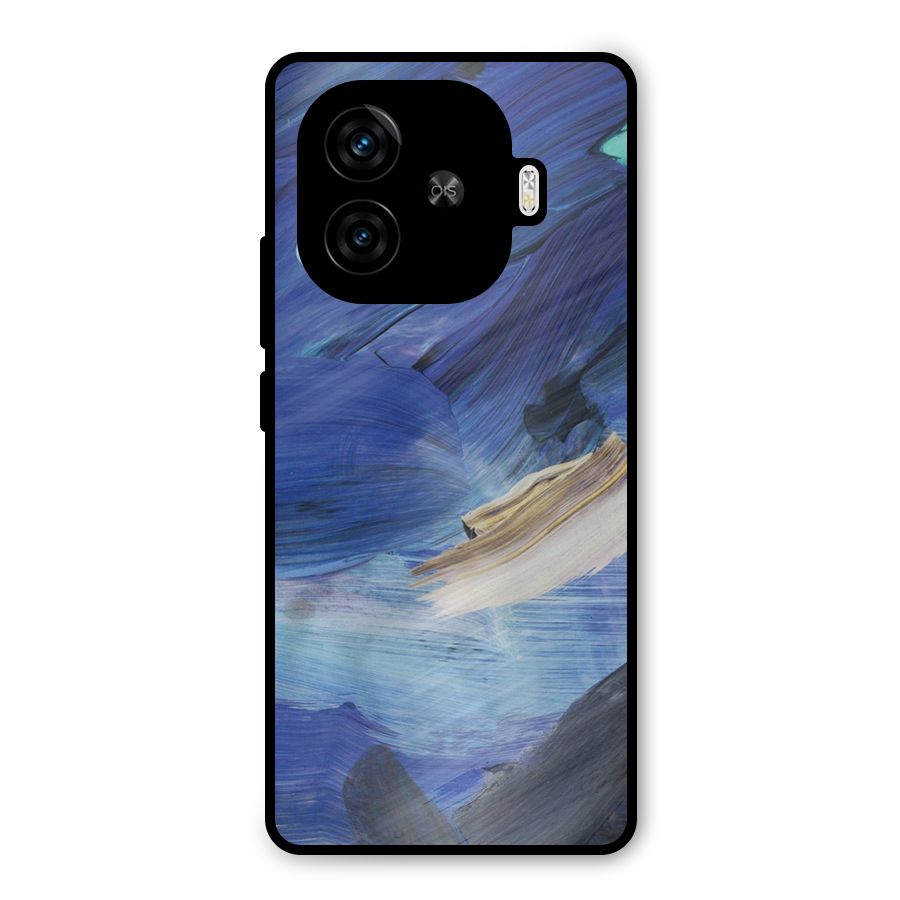 Paint Brush Strokes Metal Back Case for iQOO Z9 Turbo