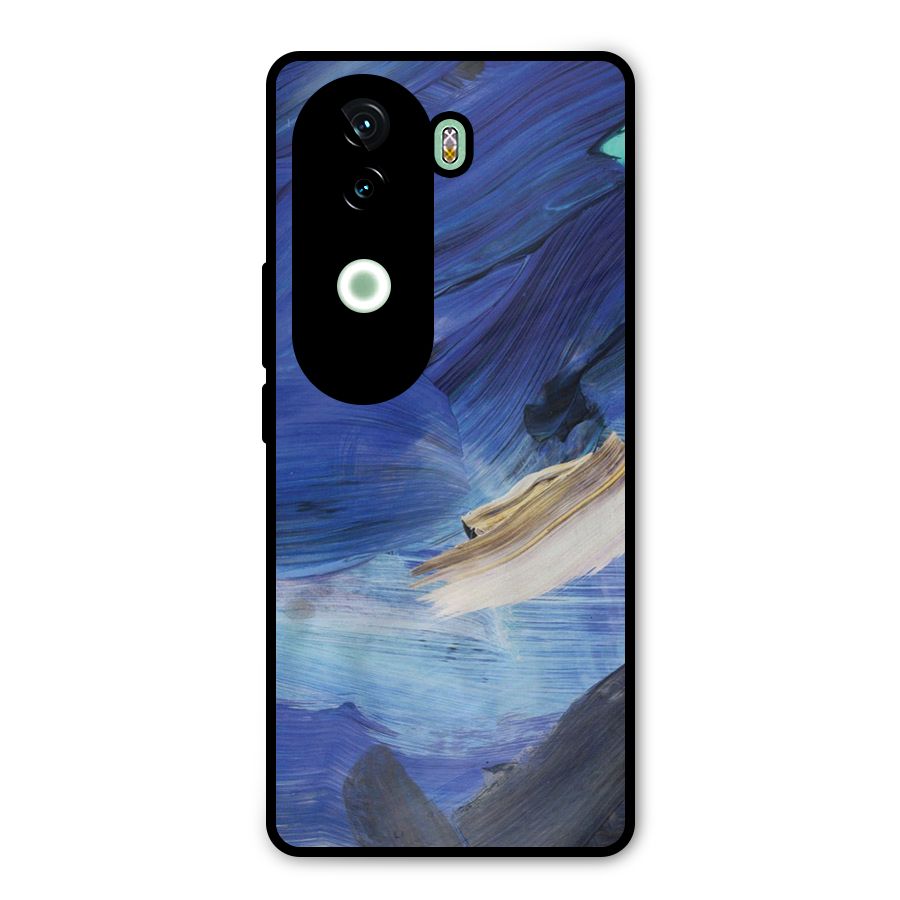 Paint Brush Strokes Metal Back Case for iQOO Z9s