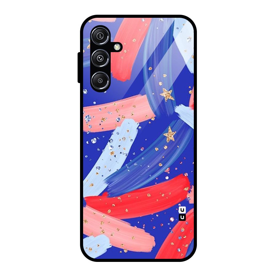 Paint Stars Glass Back Case for Galaxy M34 5G