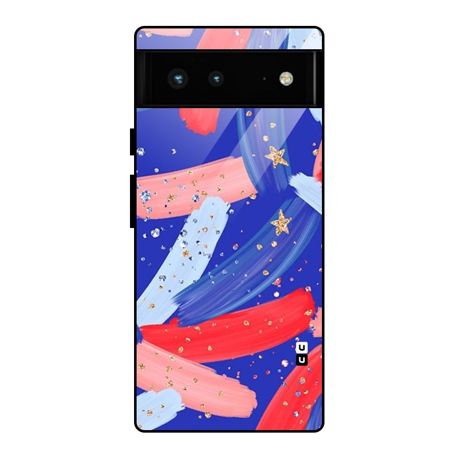Paint Stars Glass Back Case for Google Pixel 6