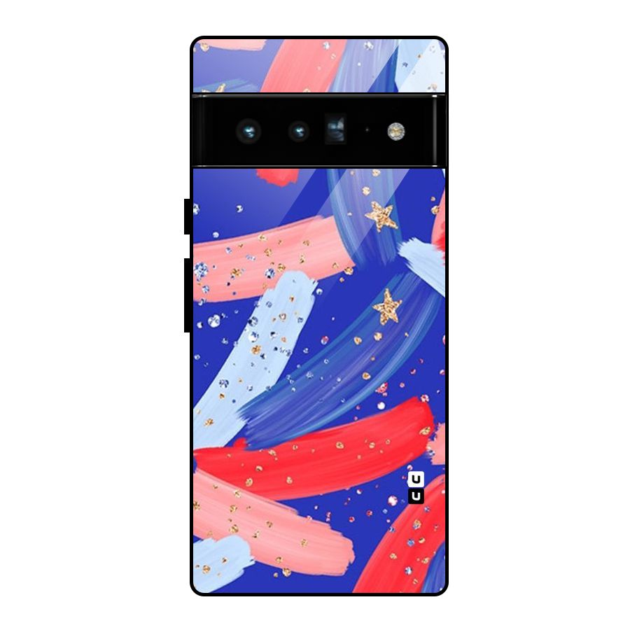 Paint Stars Glass Back Case for Google Pixel 6 Pro