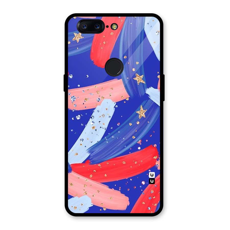 Paint Stars Glass Back Case for OnePlus 5T