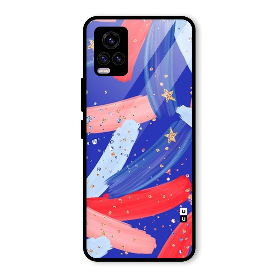 Paint Stars Glass Back Case for Vivo V20 2021