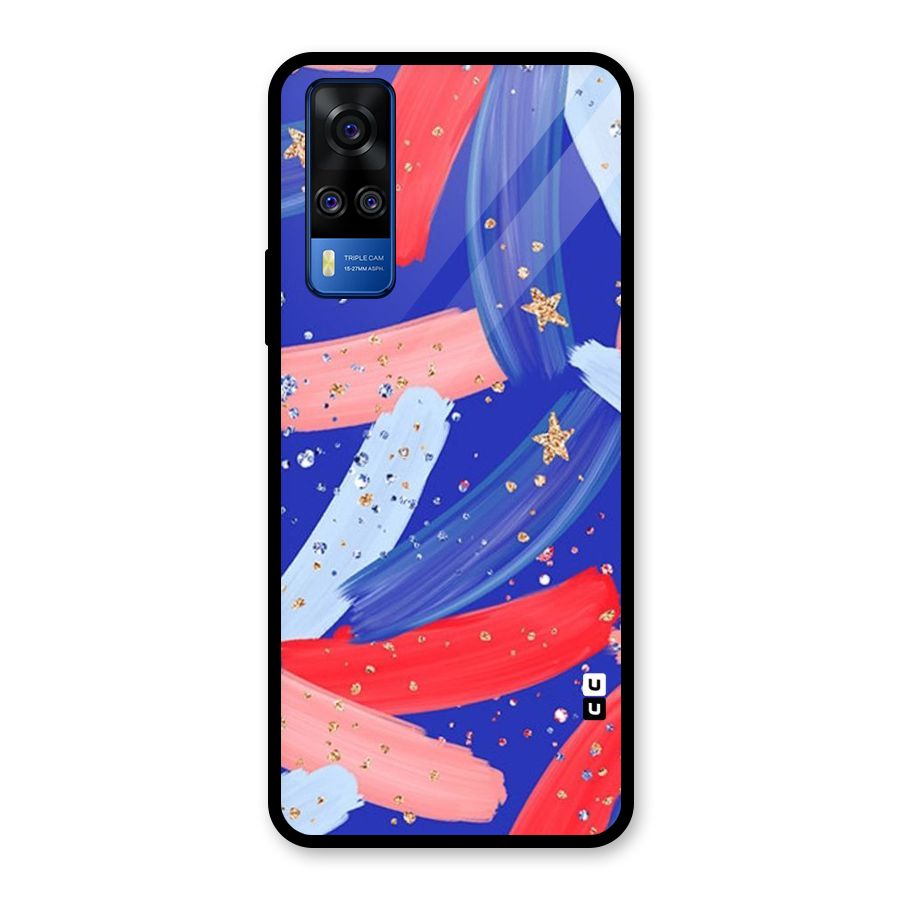 Paint Stars Glass Back Case for Vivo Y31