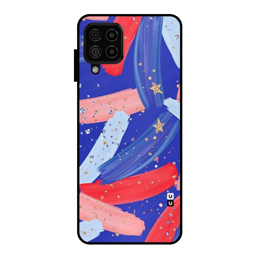 Paint Stars Metal Back Case for Galaxy A22 4G