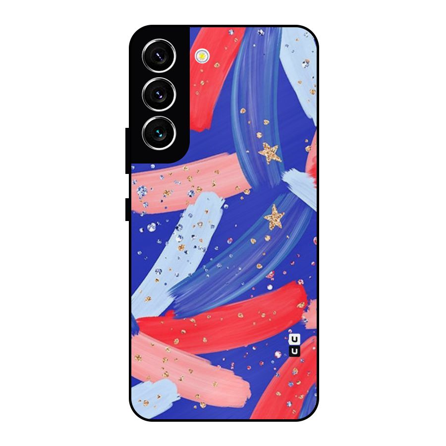 Paint Stars Metal Back Case for Galaxy S22 5G