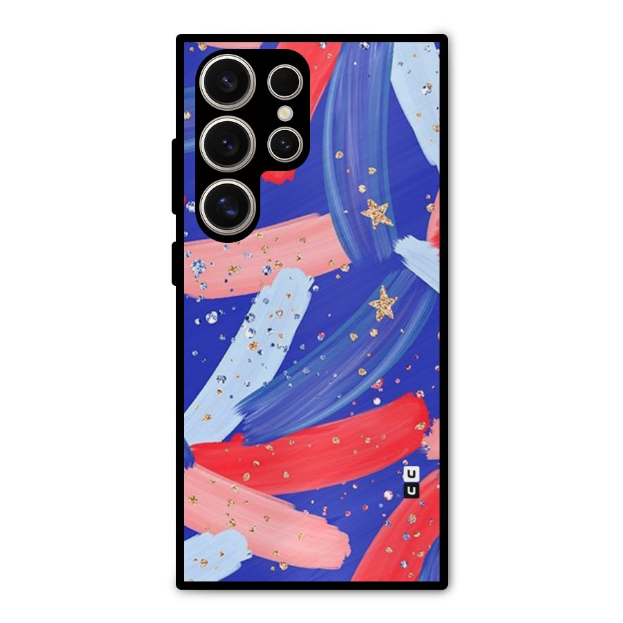 Paint Stars Metal Back Case for Galaxy S24 Ultra