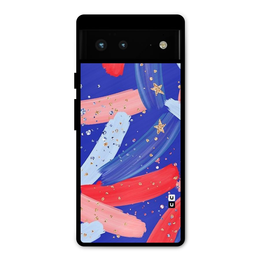 Paint Stars Metal Back Case for Google Pixel 6