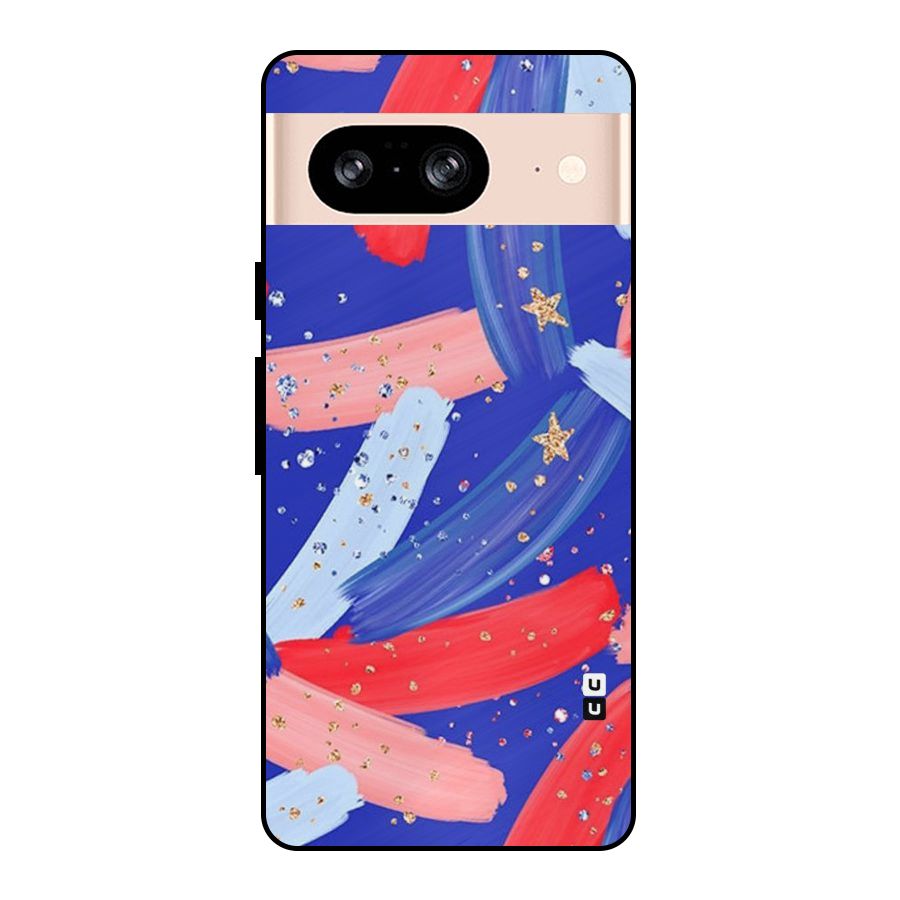 Paint Stars Metal Back Case for Google Pixel 8