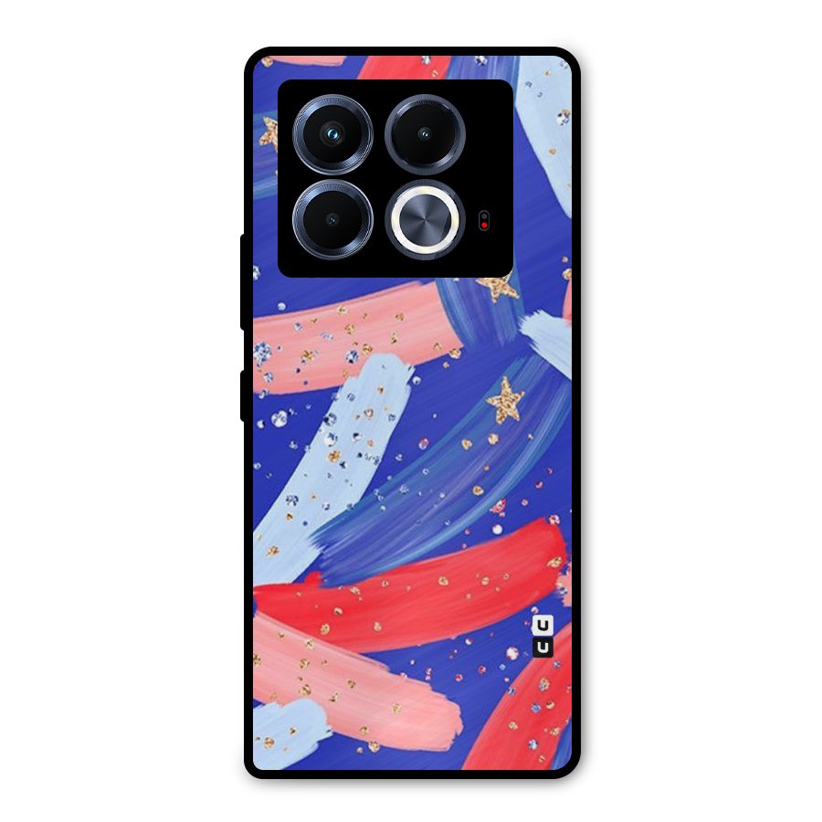 Paint Stars Metal Back Case for Infinix Note 40 5G