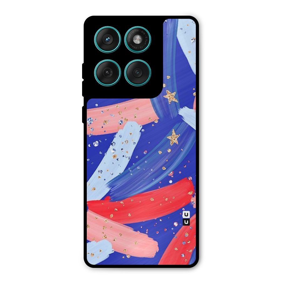 Paint Stars Metal Back Case for Motorola Edge 60