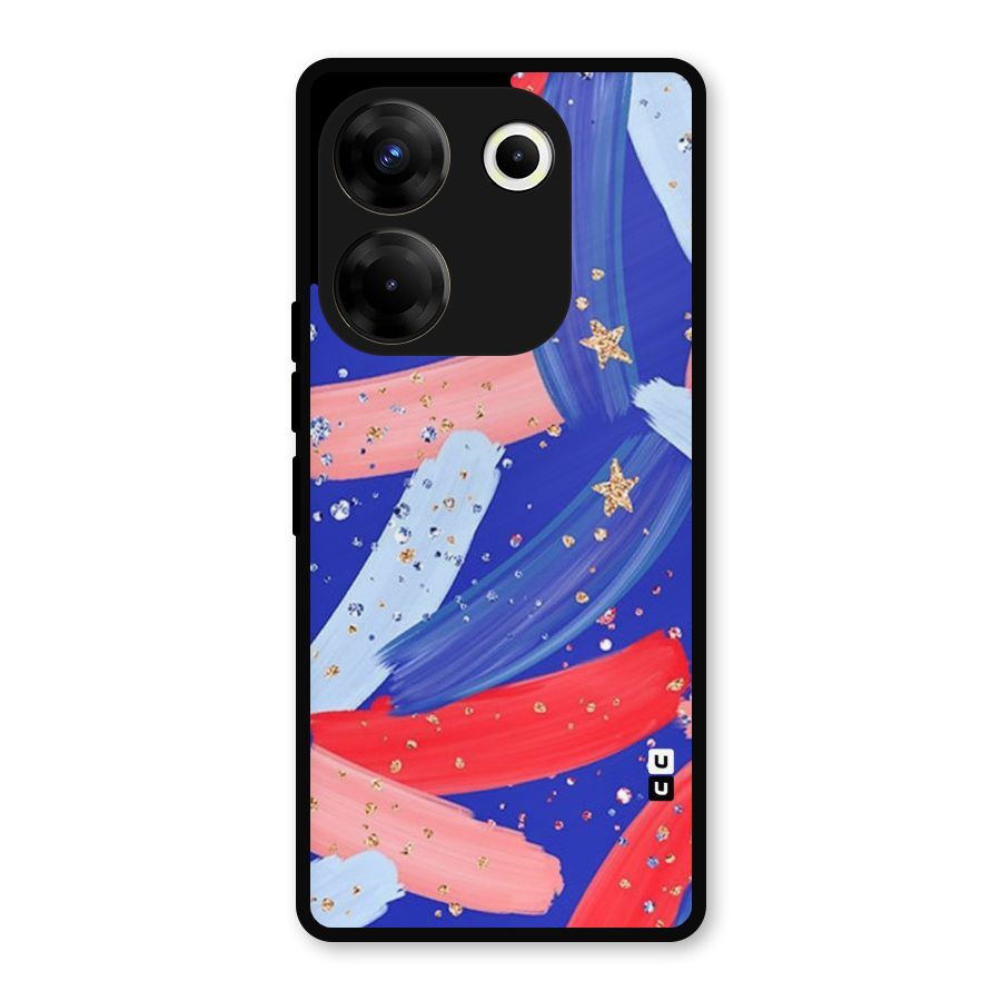 Paint Stars Metal Back Case for Tecno Camon 20