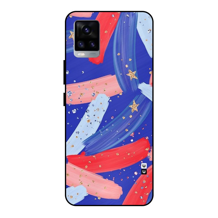 Paint Stars Metal Back Case for Vivo V20 2021