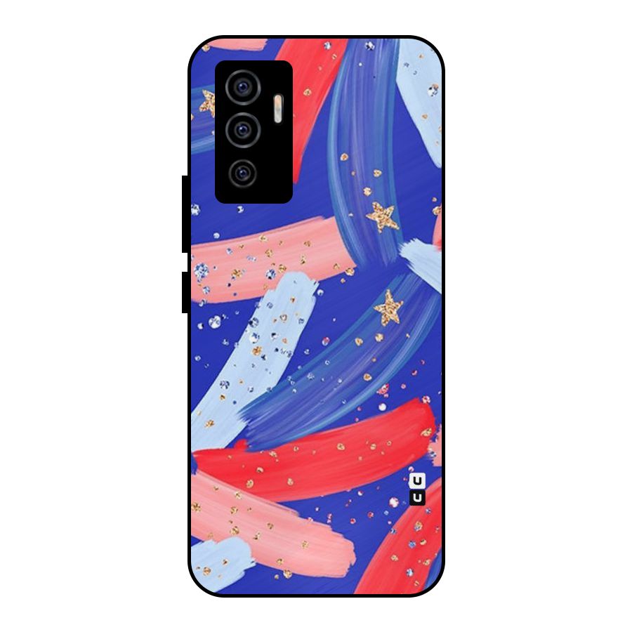 Paint Stars Metal Back Case for Vivo V23e