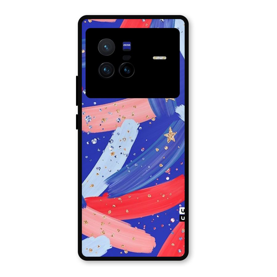 Paint Stars Metal Back Case for Vivo X80
