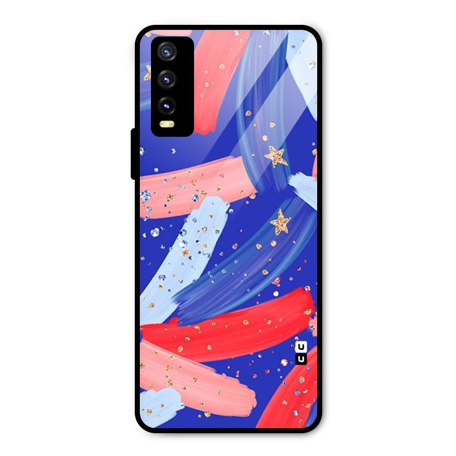 Paint Stars Metal Back Case for Vivo Y20 2021