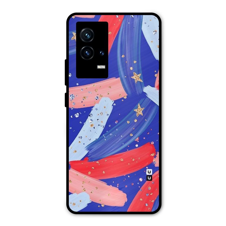 Paint Stars Metal Back Case for iQOO 9 5G