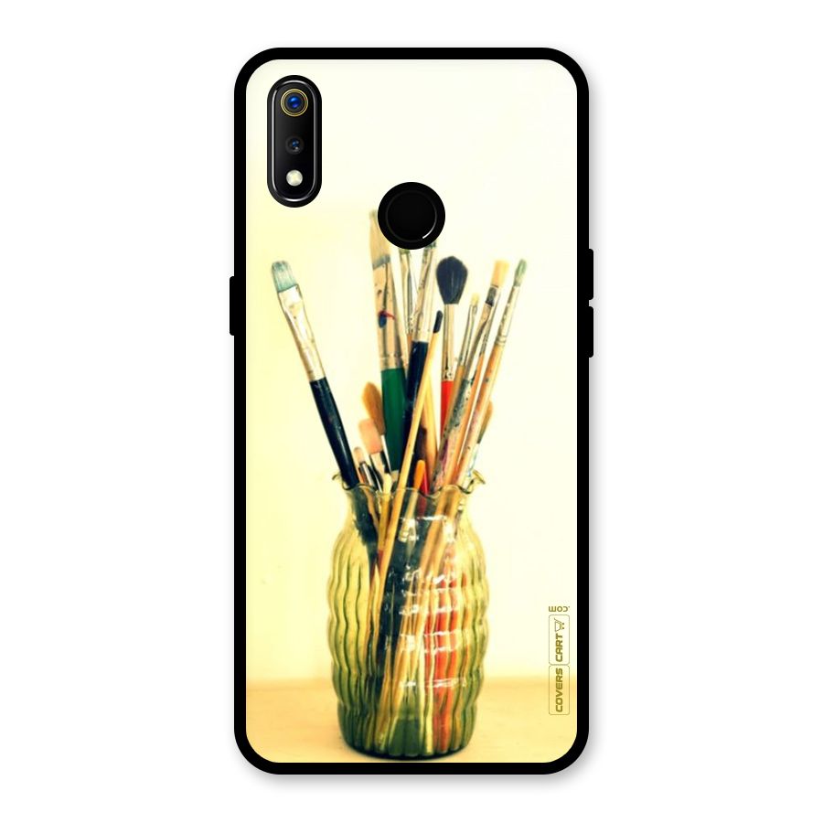 Paint Vass Glass Back Case for Realme 3