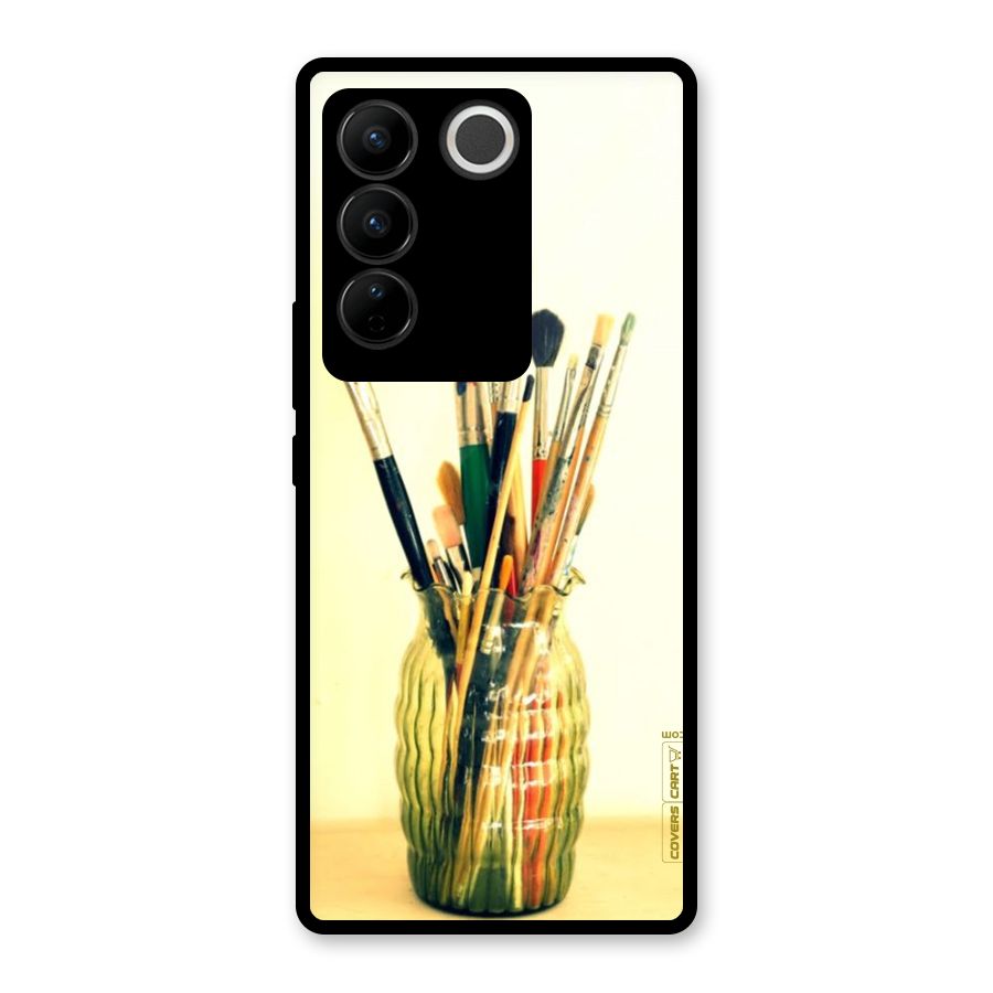 Paint Vass Glass Back Case for Vivo V27 Pro