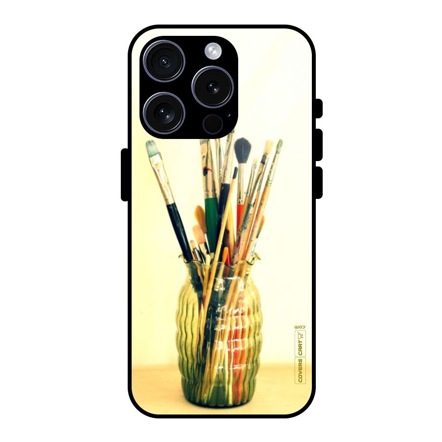 Paint Vass Glass Back Case for iPhone 15 Pro