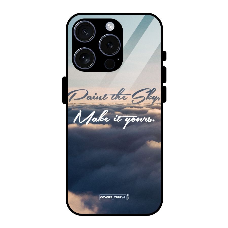 Paint the Sky Glass Back Case for iPhone 15 Pro