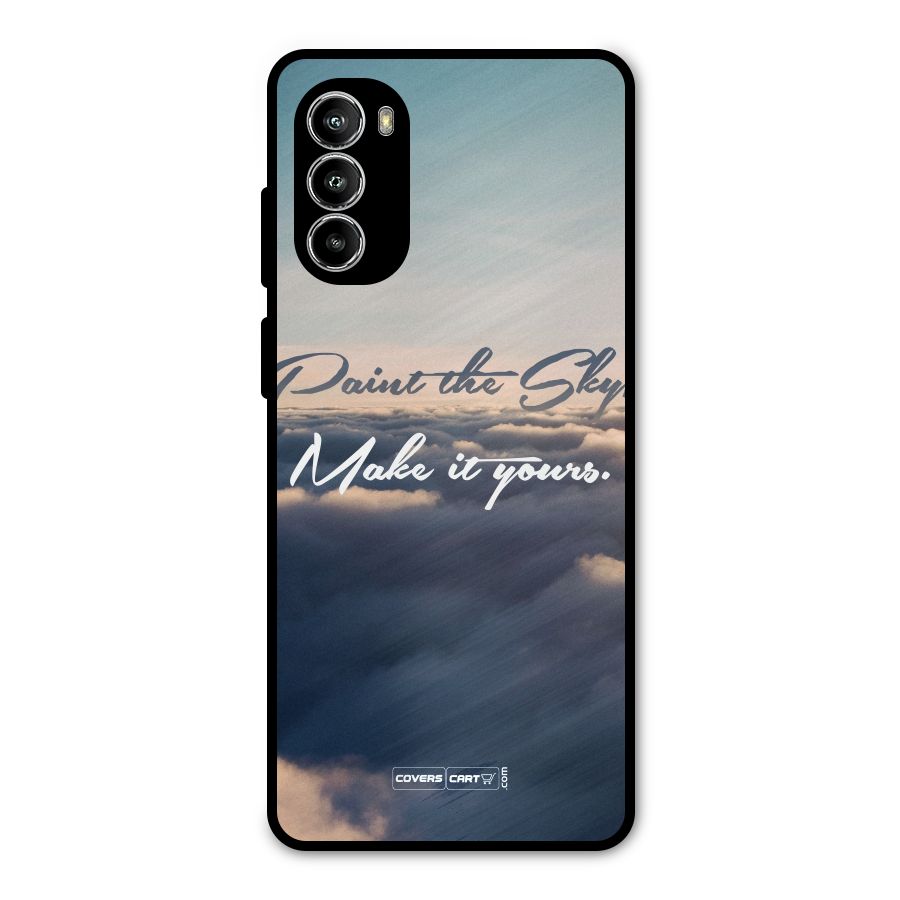 Paint the Sky Metal Back Case for Moto G82