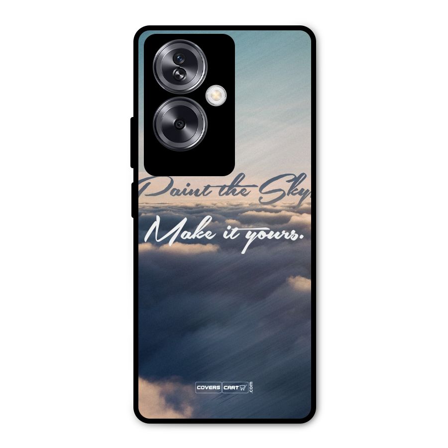 Paint the Sky Metal Back Case for Oppo A79 5G