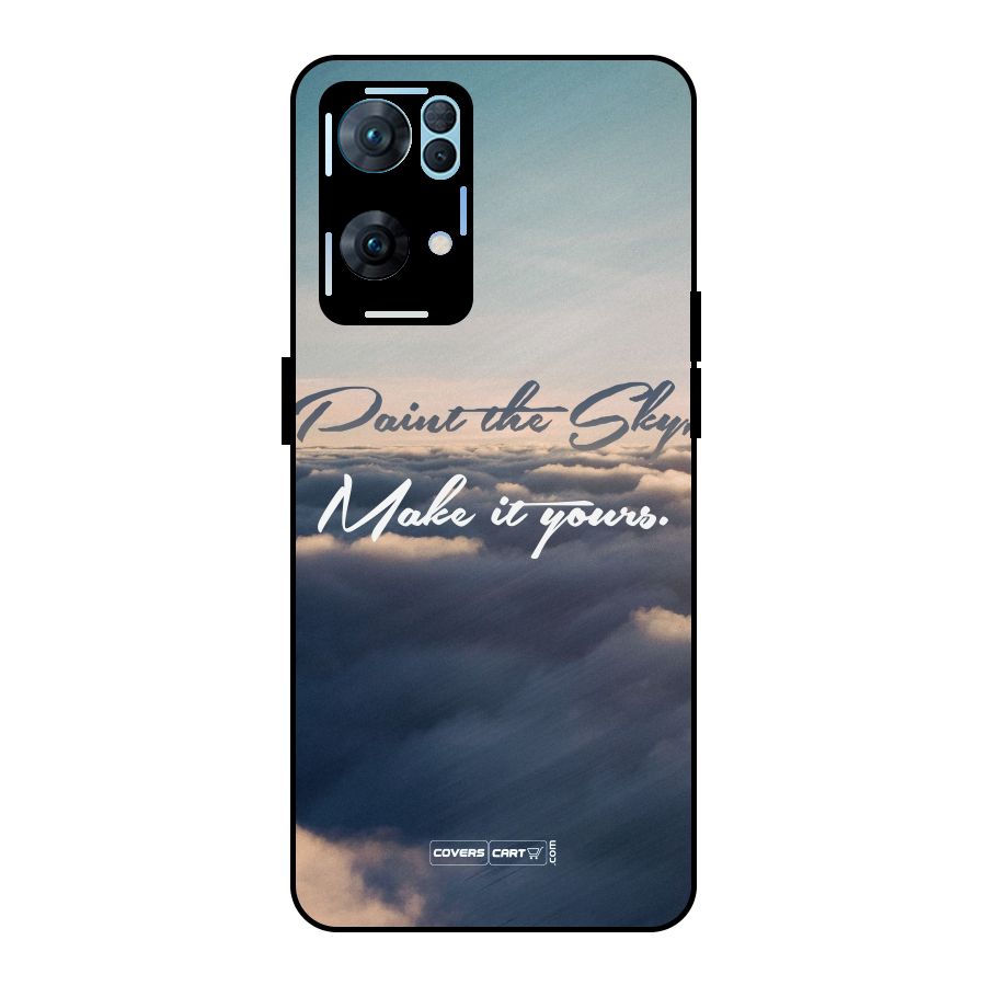 Paint the Sky Metal Back Case for Oppo Reno7 Pro 5G