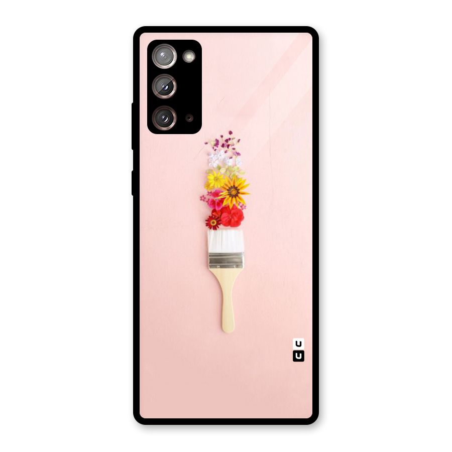 Painted Flowers Glass Back Case for Galaxy Note 20