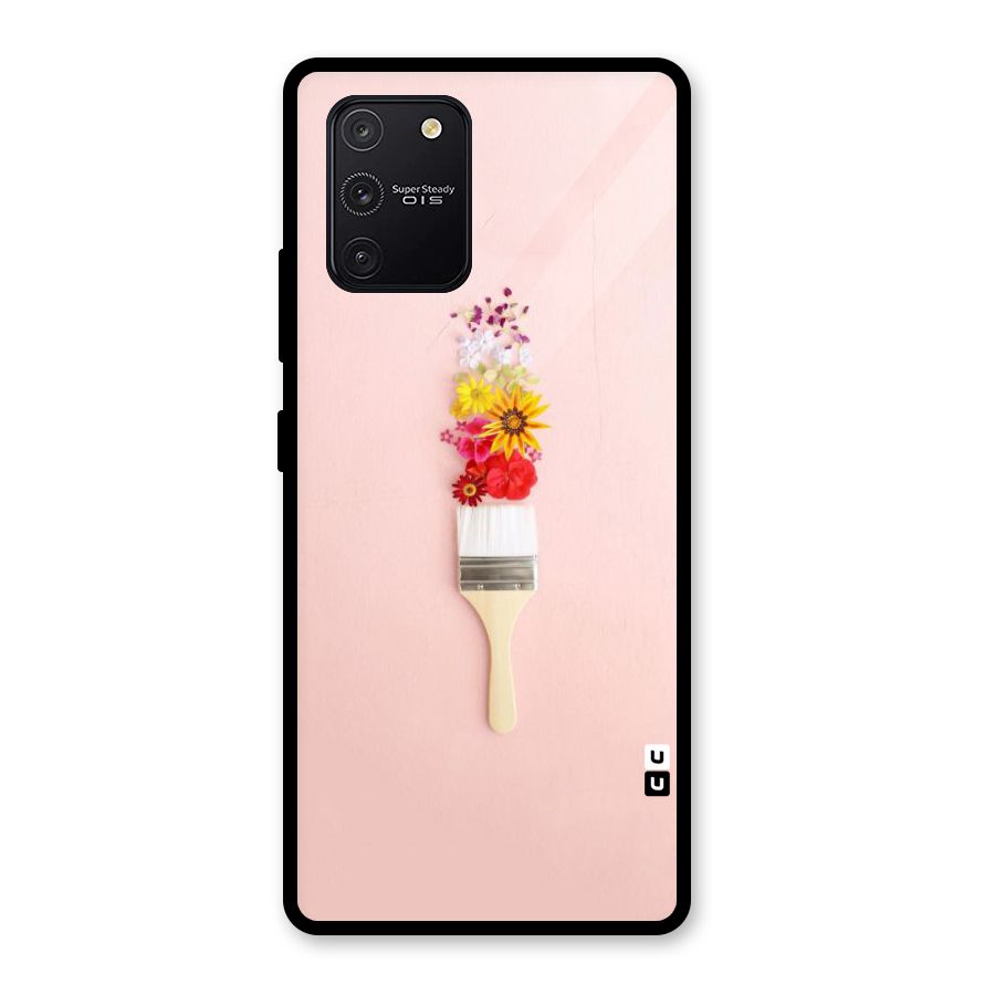 Painted Flowers Glass Back Case for Galaxy S10 Lite