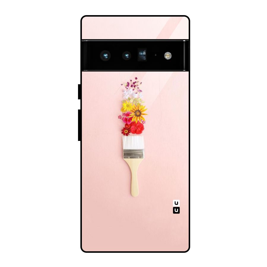 Painted Flowers Glass Back Case for Google Pixel 6 Pro
