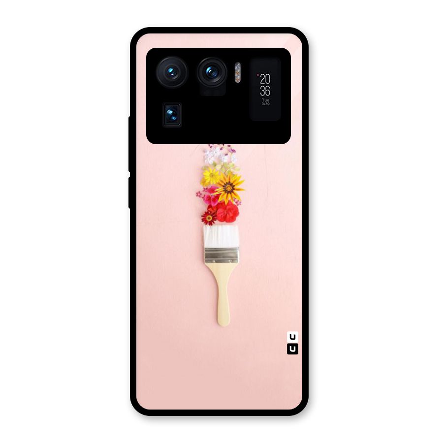 Painted Flowers Glass Back Case for Mi 11 Ultra