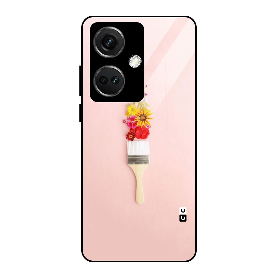 Painted Flowers Glass Back Case for OnePlus Nord CE 3 5G