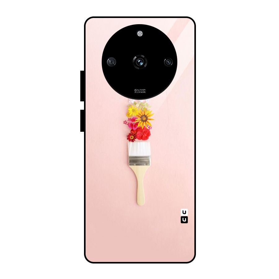 Painted Flowers Glass Back Case for Realme Narzo 60 5G