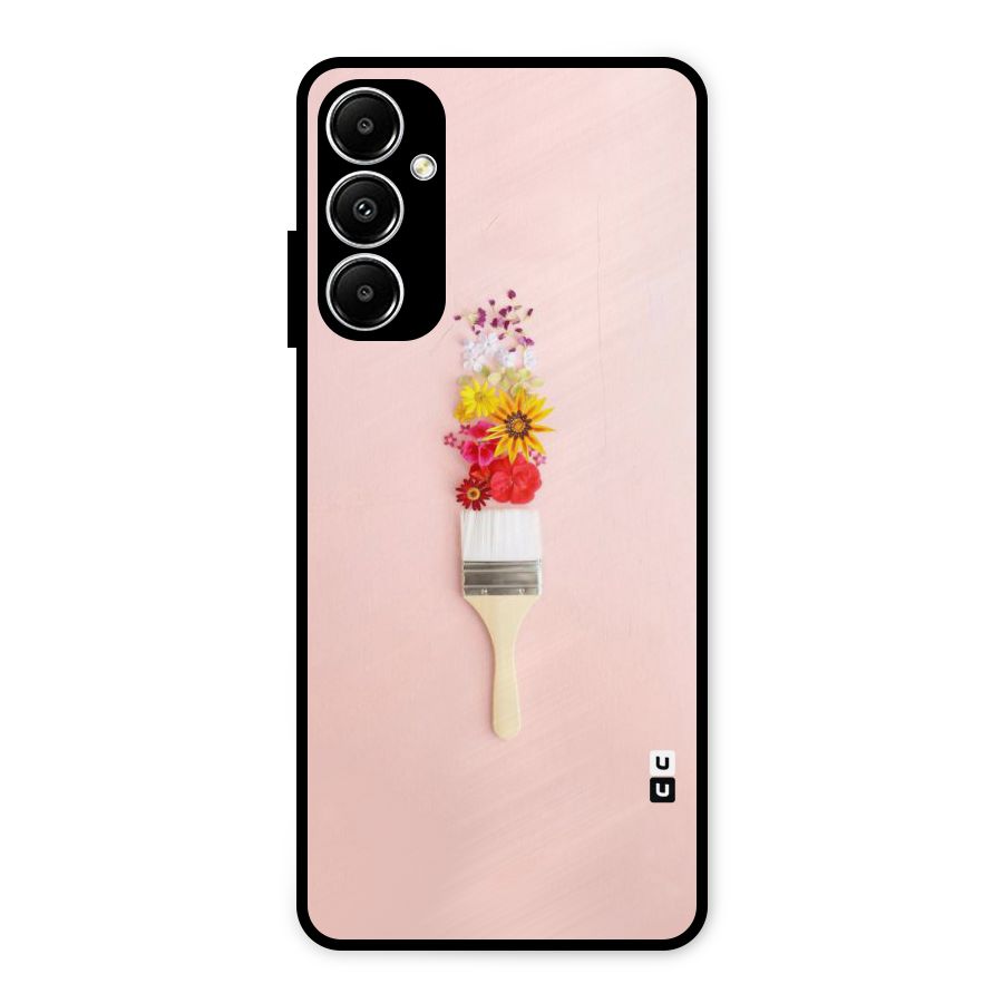 Painted Flowers Metal Back Case for Galaxy A05s