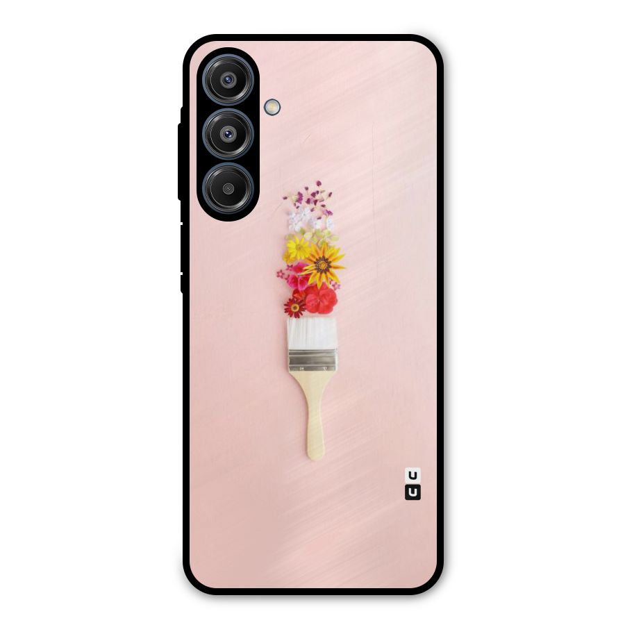 Painted Flowers Metal Back Case for Galaxy A16 5G