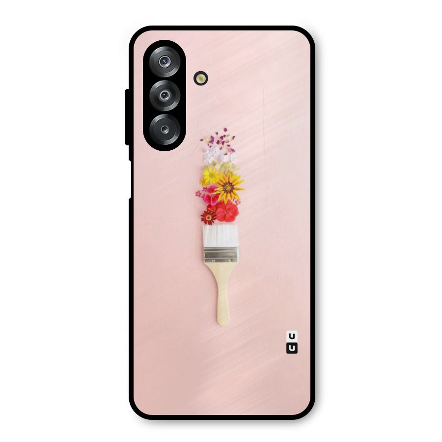 Painted Flowers Metal Back Case for Galaxy A26