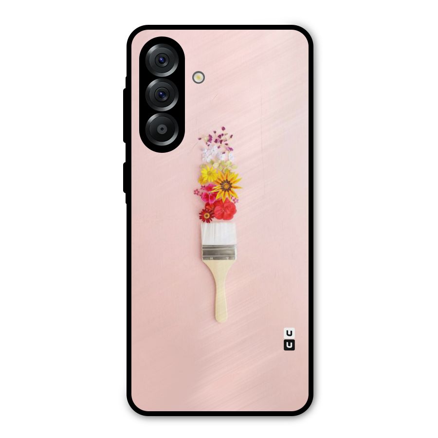 Painted Flowers Metal Back Case for Galaxy A56