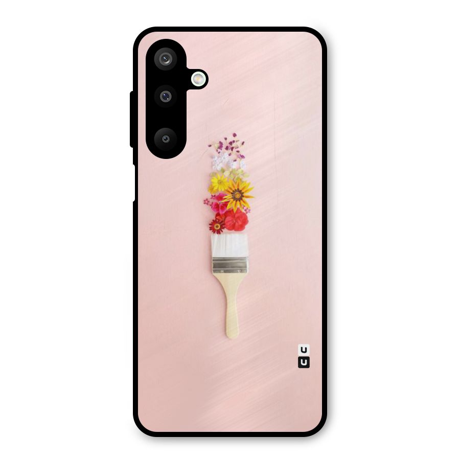 Painted Flowers Metal Back Case for Galaxy M16