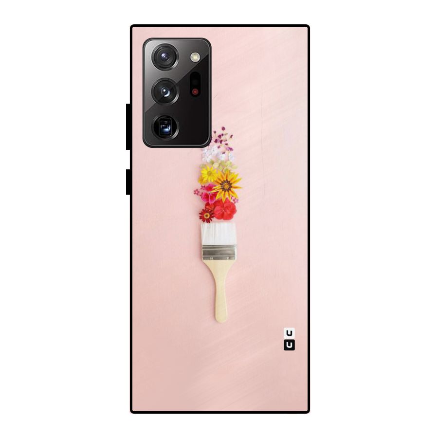 Painted Flowers Metal Back Case for Galaxy Note 20 Ultra