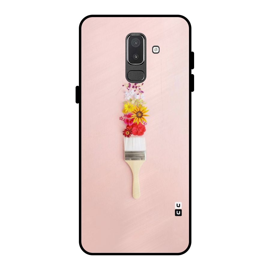 Painted Flowers Metal Back Case for Galaxy On8 (2018)