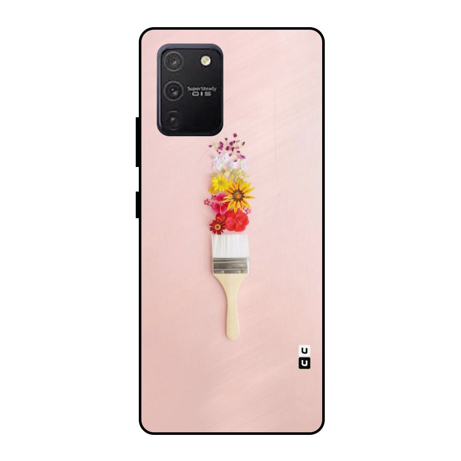 Painted Flowers Metal Back Case for Galaxy S10 Lite