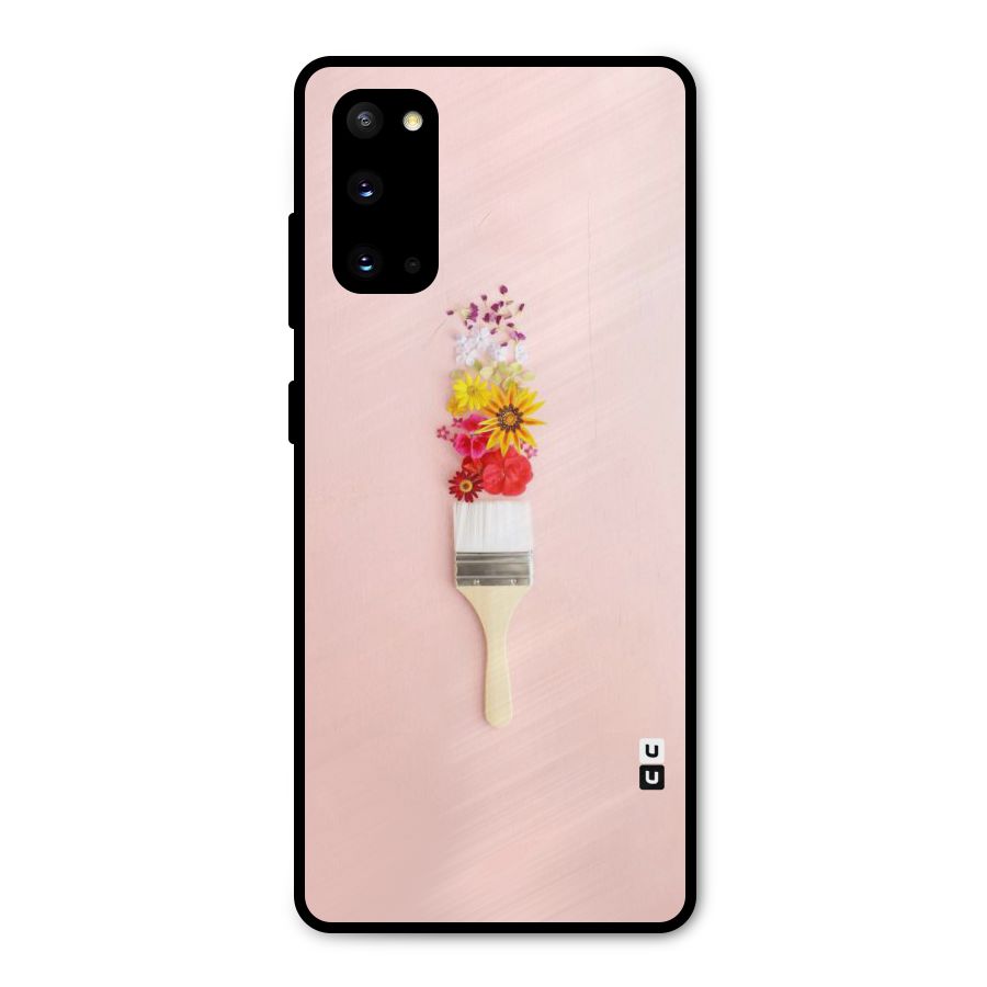 Painted Flowers Metal Back Case for Galaxy S20