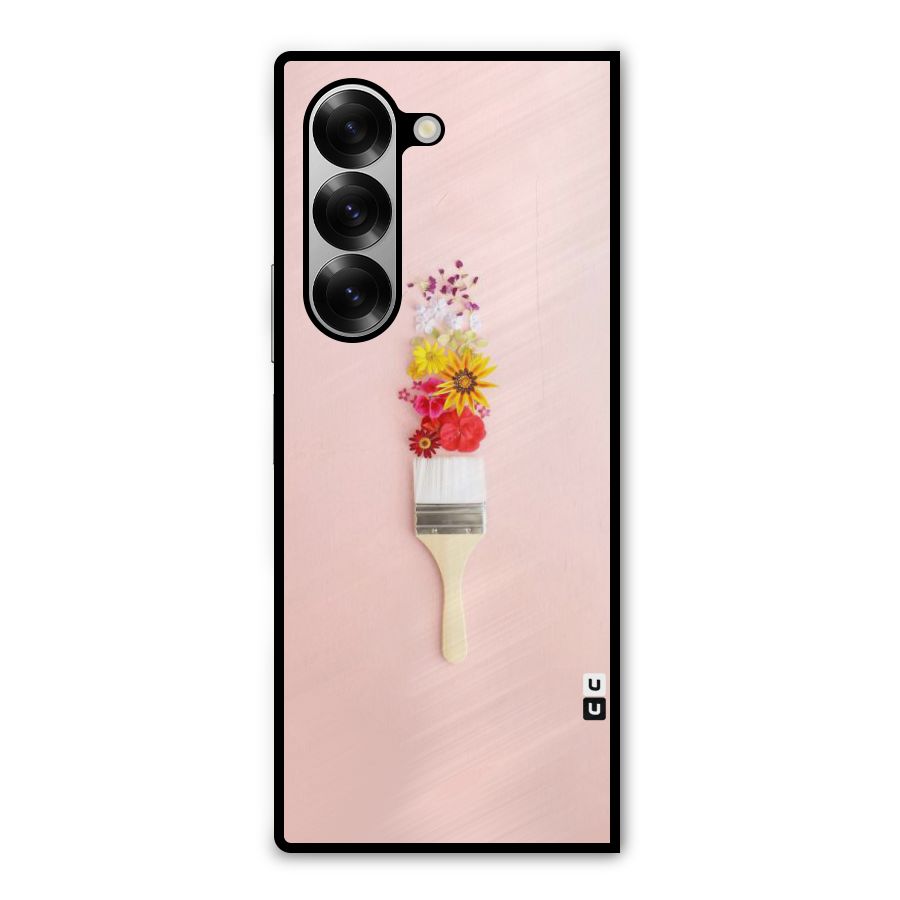Painted Flowers Metal Back Case for Galaxy Z Fold6