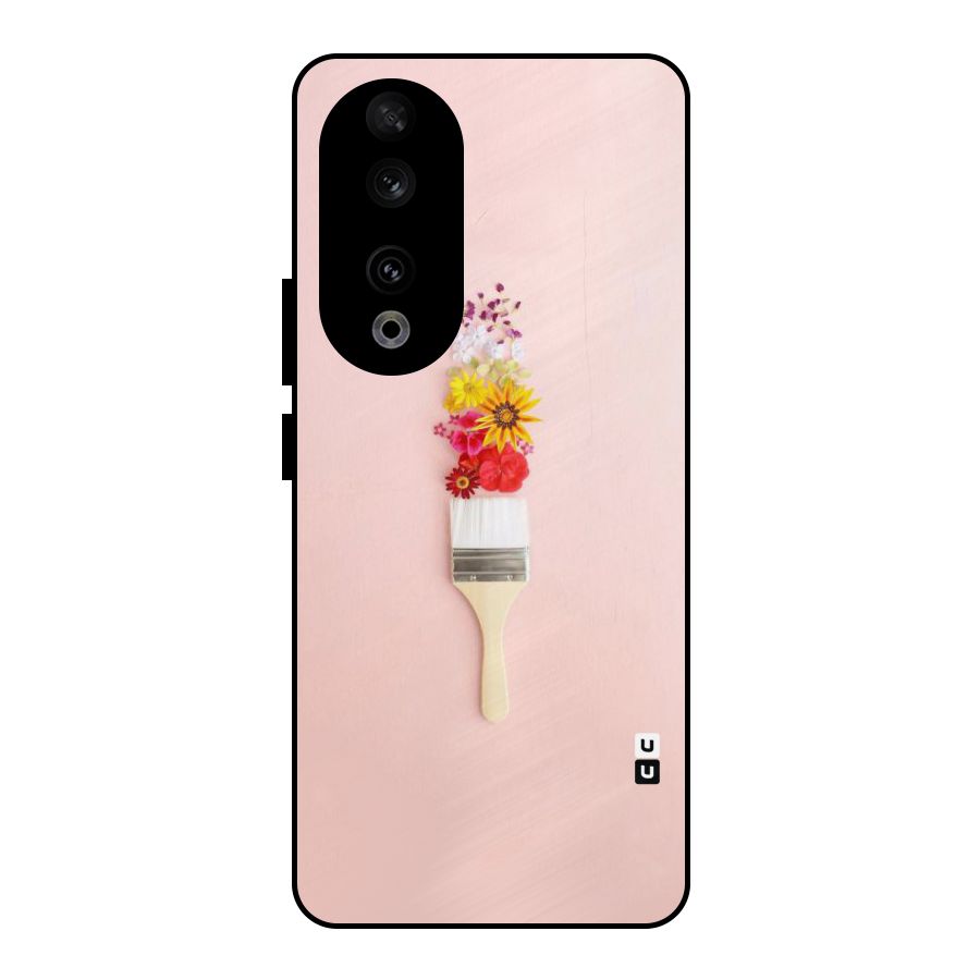 Painted Flowers Metal Back Case for Honor 90