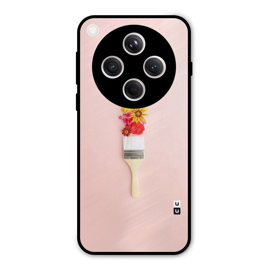 Painted Flowers Metal Back Case for Oppo Find X8